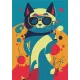 Naptár, tervező, A5, napi, DAYLINER "Colors Astro Cat"