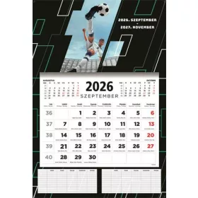   Naptár, fali, diák, 2026/2027 tanév, TOPTIMER, "Foci"