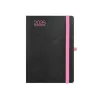 Naptár, tervező, B6, heti, TOPTIMER, "Nero", fekete-pink