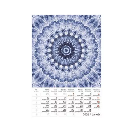 Naptár, fali, TOPTIMER "Mandala"