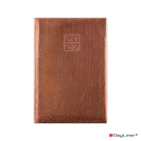   Naptár, tervező, B6, heti, DAYLINER, "Mirror", bronz