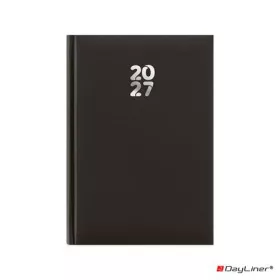   Naptár, tervező, A5, napi, DAYLINER, "Pannon", fekete