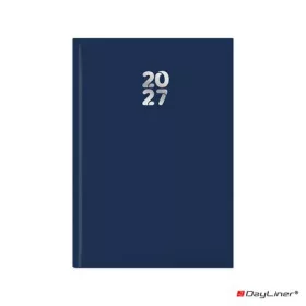   Naptár, tervező, A5, heti, DAYLINER, "Pannon", sötétkék
