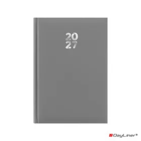   Naptár, tervező, A5, napi, DAYLINER, "Pannon", szürke