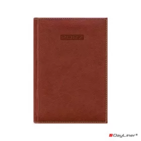  Naptár, tervező, B5, heti, DAYLINER, "Sherwood", barnásvörös