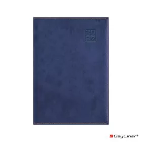   Naptár, tervező, A5, napi, DAYLINER "Square", kék