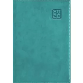   Naptár, tervező, A5, napi, DAYLINER "Square", türkiz