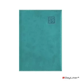   Naptár, tervező, A5, napi, DAYLINER "Square", türkiz