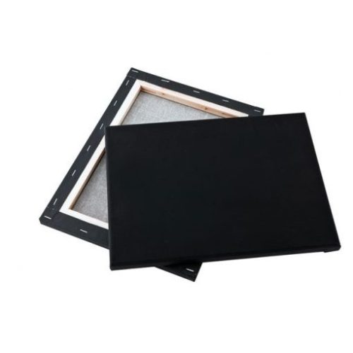 Festővászon, fekete, 35x50 cm, fakeretes