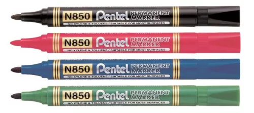 Alkoholos marker, 1,5 mm, kúpos, PENTEL "N850", fekete