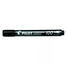   Alkoholos marker, 1 mm, kúpos, PILOT "Permanent Marker 100", fekete