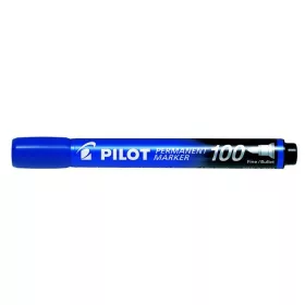   Alkoholos marker, 1 mm, kúpos, PILOT "Permanent Marker 100", kék