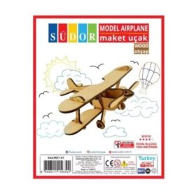 Modellező készlet natúr fából, repülő