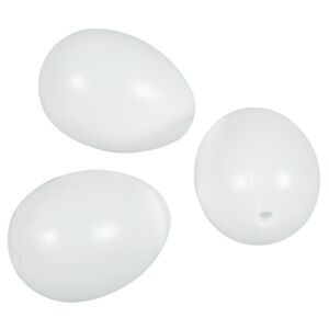 Műanyag tojás, fehér, 6 cm, lyukas, db. ár