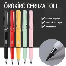 Örökíró ceruza radírral, fém heggyel