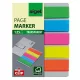 Jelölőcímke, műanyag, 5x25 lap, 12x50 mm, klippel, SIGEL "Clip", vegyes szín