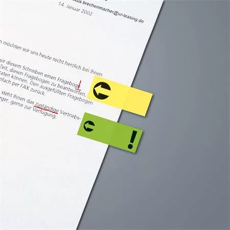 Jelölőcímke, papír, 4x40 lap, 20x50 mm, SIGEL, vegyes szín