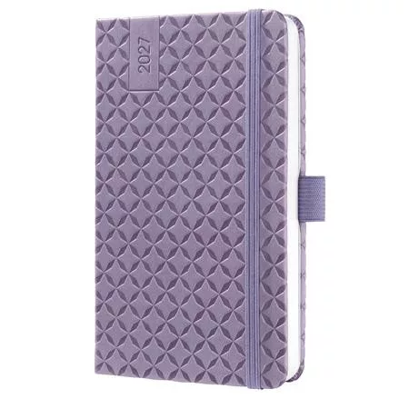 Naptár, A6, heti, 2027, kemény borító, SIGEL "Jolie",  Lavender Purple