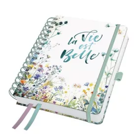   Naptár, spirál, A5, heti, 2027, kemény borító, SIGEL "Jolie", Summer Tangle