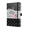 Naptár, A5, heti, 2026, kemény borító, SIGEL "Jolie", Dark love