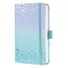   Naptár, A6, heti, 2026, kemény borító, SIGEL "Jolie", Butterfly Confetti Sky
