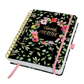   Naptár, A5, heti, dátumozatlan, kemény borító, SIGEL "Jolie", Flower Love