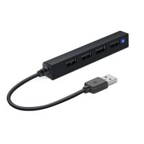   SPEEDLINK "Snappy Slim" USB elosztó-HUB, 4 port -  fekete (USB 2.0)