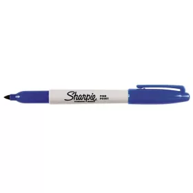   Alkoholos marker, 1 mm, kúpos, SHARPIE "Fine Point", kék