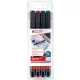 Alkoholos marker készlet, OHP, 0,3 mm, EDDING "140 S", 4 különböző szín