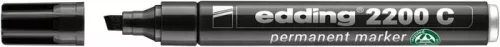 Alkoholos marker, 1-5 mm, vágott, EDDING "2200", fekete