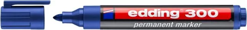 Alkoholos marker, 1,5-3 mm, kúpos, EDDING "300", kék