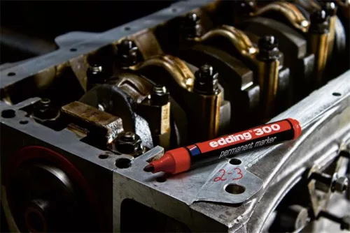 Alkoholos marker, 1,5-3 mm, kúpos, EDDING "300", kék