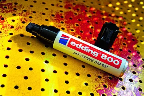 Alkoholos marker, 4-12 mm, vágott, EDDING "800", fekete