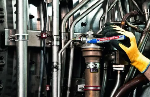 Alkoholos marker, 1,5-3 mm, kúpos, EDDING "8030 NLS", kék