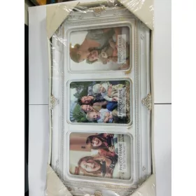 Műanyag képkeret, fali, 3 db. 13x18 cm-es képnek