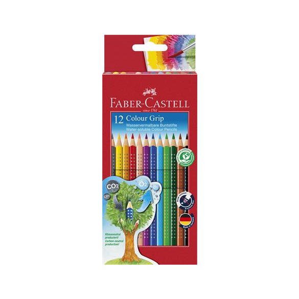 Színes ceruza Faber-Castell Grip 12db-os háromszögletű