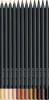Színes ceruza készlet, háromszögletű, FABER-CASTELL "Black Edition",  12 különböző bőrszín