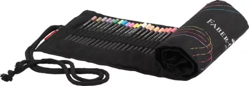 Színesceruza készlet, háromszögletű, FABER-CASTELL "Black Edition", 72 különböző szín
