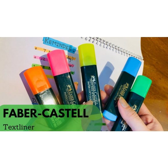 Szövegkiemelő, 1-5 mm, FABER-CASTELL, Textliner 48, 4 különböző pasztel szín