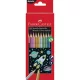 Színes ceruza készlet, hatszögletű, FABER-CASTELL, 10 különböző metál szín