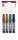 Alkoholos marker készlet, 1-4 mm, vágott, ICO "Permanent 12", 4 különböző szín