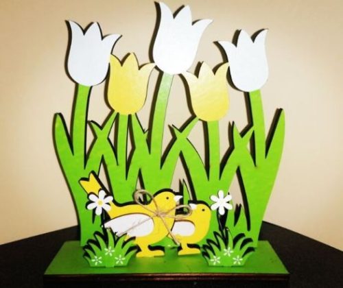 Fa tulipán +madár dekor