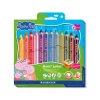 Színes ceruza készlet, hatszögletű, jumbo, STAEDTLER „Noris® junior 140", Peppa malac, 12 szín