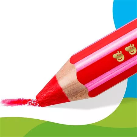 Színes ceruza készlet, hatszögletű, jumbo, STAEDTLER „Noris® junior 140", Peppa malac, 6 szín