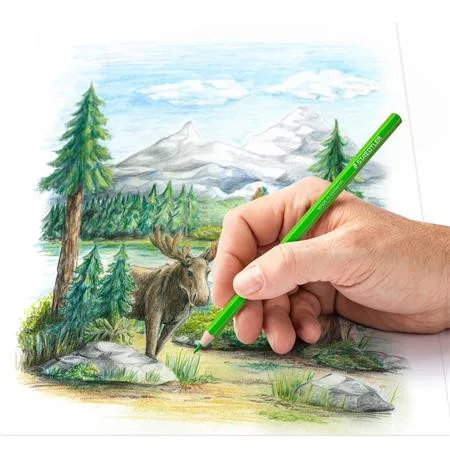 Színes ceruza készlet, hatszögletű, STAEDTLER® "metallic 146M", 12 különböző metál szín