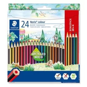   Színes ceruza készlet, hatszögletű, STAEDTLER "Noris Colour 185", 20+4 különböző szín