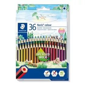   Színes ceruza készlet, hatszögletű, STAEDTLER "Noris Colour 185", 36 különböző szín