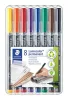 Alkoholos marker készlet, OHP, 0,4 mm, STAEDTLER "Lumocolor® 313 S", 8 különböző szín