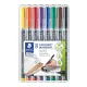 Alkoholos marker készlet, OHP, 0,4 mm, STAEDTLER "Lumocolor® 313 S", 8 különböző szín
