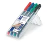 Alkoholos marker készlet, OHP, 0,6 mm, STAEDTLER "Lumocolor® 318 F", 4 különböző szín